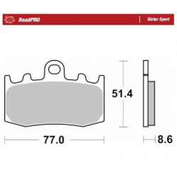 Спирачна накладка RoadPro Sinter Sport MOTO-MASTER 406205 Спирачна накладка RoadPro Sinter Sport MOTO-MASTER 406205