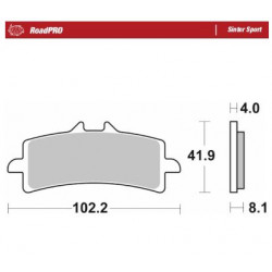 Спирачна накладка RoadPro Sinter Sport MOTO-MASTER 408105 Спирачна накладка RoadPro Sinter Sport MOTO-MASTER 408105