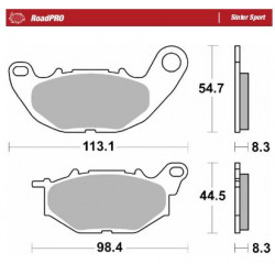 Спирачна накладка RoadPro Sinter Sport предна MOTO-MASTER 412505