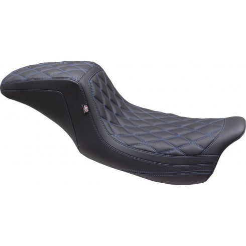 Седалка squareback 2up dbl diamond sky blue thread MUSTANG SEATS 75299SB Седалка squareback 2up dbl diamond sky blue thread MUSTANG SEATS 75299SB