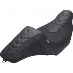 Седалка KODLIN SQUAREBACK черна с GUN METAL конец MUSTANG SEATS 76324GM