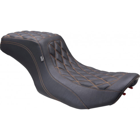 Седалка squareback ddiamond black orange thread MUSTANG SEATS 88415MO Седалка squareback ddiamond black orange thread MUSTANG SEATS 88415MO