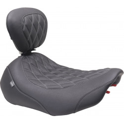 Широка седалка Tripper - Solo - тъмнокафяво/метален шев MUSTANG SEATS 89503GM