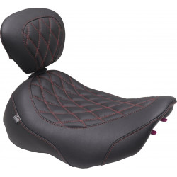 Широка седалка Tripper - Solo - тъмнокафяво/тъмна череша шев MUSTANG SEATS 89503DC