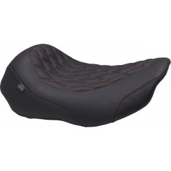 Широка седалка Tripper - Solo - тъмно черешово шевове MUSTANG SEATS 88503DC