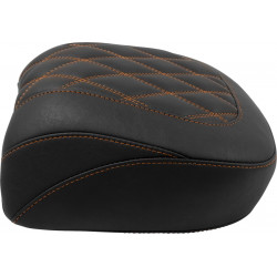 Широка седалка Tripper - пътник - мандаринено оранжеви шевове MUSTANG SEATS 88511MO