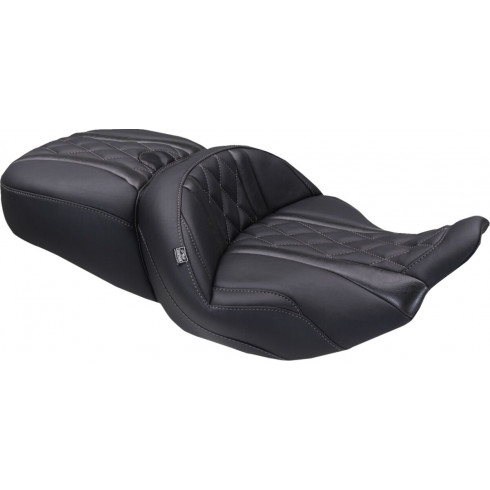 Седалка super touring DLX едно парче gun metal gray thread MUSTANG SEATS 89411GM Седалка super touring DLX едно парче gun metal gray thread MUSTANG SEATS 89411GM