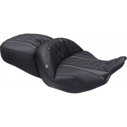 Седалка super touring DLX one piece sky blue thread thread MUSTANG SEATS 89411SB Седалка super touring DLX one piece sky blue thread thread MUSTANG SEATS 89411SB