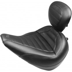 Седалка solo touring с облегалка за водача черна MUSTANG SEATS 79022