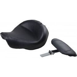 Седалка wide touring vinyl solo vintage smooth с облегалка MUSTANG SEATS 79358