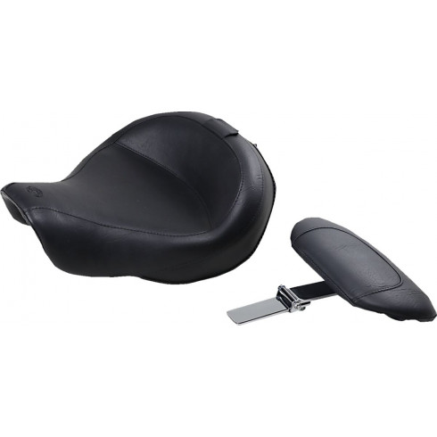 Седалка wide touring vinyl solo vintage smooth с облегалка MUSTANG SEATS 79358 Седалка wide touring vinyl solo vintage smooth с облегалка MUSTANG SEATS 79358