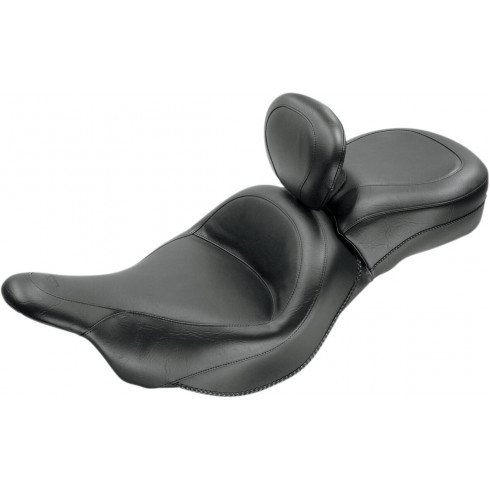 Седалка wide touring 2-up vintage smooth с облегалка за водача MUSTANG SEATS 79631 Седалка wide touring 2-up vintage smooth с облегалка за водача MUSTANG SEATS 79631