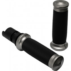 Контурни ръкохватки Renthal Wrapped - '24+ Harley-Davidson - Gunmetal Gray PERFORMANCE MACHINE 0063-2105M-GU
