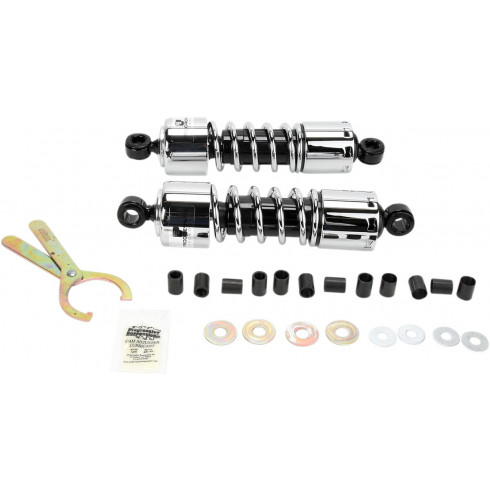 Двойни амортисьори PROGRESSIVE SUSPENSION 412 SERIES хром 11 Двойни амортисьори PROGRESSIVE SUSPENSION 412 SERIES хром 11