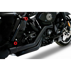 Истински двойни колектори черни за Harley-Davidson RINEHART RACING 100-0653