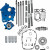 Комплект разпределителен вал 496 gear o/c chrome tube M8 w/o VVT 2017-25 S&S CYCLE 310-1382 thumb