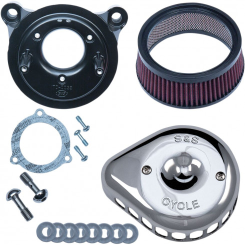 Въздушен филтър mini teardrop stealth chrome S&S CYCLE 170-0437 Въздушен филтър mini teardrop stealth chrome S&S CYCLE 170-0437