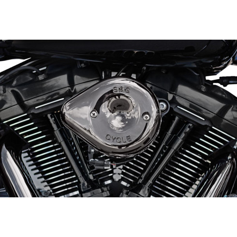Капак на въздушен филтър Stealth Mini Teardrop Lava Chrome M8 17-23 S&S CYCLE 170-0780 Капак на въздушен филтър Stealth Mini Teardrop Lava Chrome M8 17-23 S&S CYCLE 170-0780