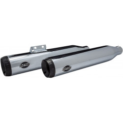 Гърне slip on GRAND NATIONAL chrome с черни крайни капачки S&S CYCLE 550-0738