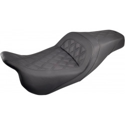 Седалка 2-up slim frontrear leathersaddlehydesaddlegel black SADDLEMEN 808-07B-162