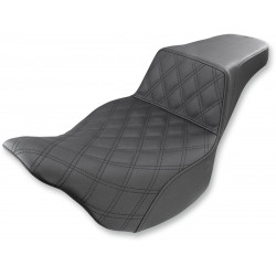 Двойна седалка step up ls frontrear vinylsaddlegel plain black SADDLEMEN 808-07B-172