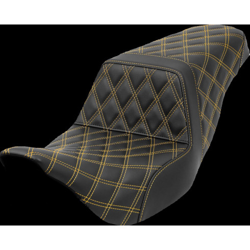 Стъпаловидна седалка - Lattice Stitch - златен шев SADDLEMEN 808-07B-17507 Стъпаловидна седалка - Lattice Stitch - златен шев SADDLEMEN 808-07B-17507