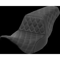 Стъпаловидна седалка - lattice stitch - сив шев SADDLEMEN 808-07B-17502