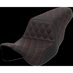 Стъпаловидна седалка - Lattice Stitch - червен шев SADDLEMEN 808-07B-17504 Стъпаловидна седалка - Lattice Stitch - червен шев SADDLEMEN 808-07B-17504