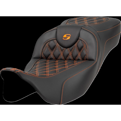 Седалка Roadsofa - Lattice Stitch - Orange Stitch - Extended Reach SADDLEMEN 808-07B-18403 Седалка Roadsofa - Lattice Stitch - Orange Stitch - Extended Reach SADDLEMEN 808-07B-18403