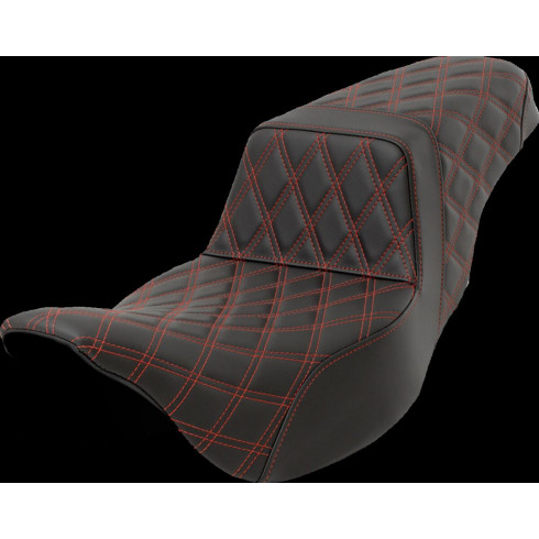 Седалка step-up - lattice stitch - червен шев - extended reach SADDLEMEN 808-07E-17504 Седалка step-up - lattice stitch - червен шев - extended reach SADDLEMEN 808-07E-17504