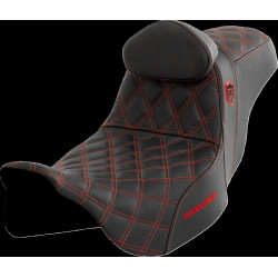 Седалка Pro Series SDC Performance - с облегалка - червен шев SADDLEMEN SC80807REDRT