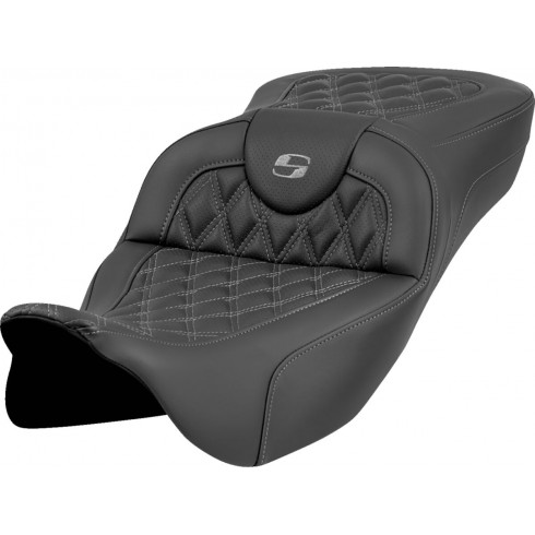 Седалка Roadsofa - lattice stitch - gray stitch - extended reach - без облегалка SADDLEMEN 808-07B-18402 Седалка Roadsofa - lattice stitch - gray stitch - extended reach - без облегалка SADDLEMEN 808-07B-18402