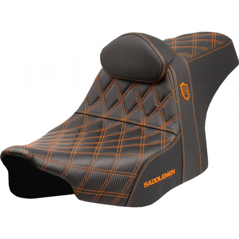 Седалка SDC performance grip с оранжев шев B/R SADDLEMEN SC82307DB3 Седалка SDC performance grip с оранжев шев B/R SADDLEMEN SC82307DB3
