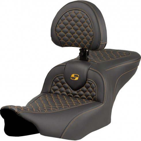 Седалка ROADSOFA DRAGON GOLD STITCH с DRIVER BR SADDLEMEN 823-07-208B7 Седалка ROADSOFA DRAGON GOLD STITCH с DRIVER BR SADDLEMEN 823-07-208B7