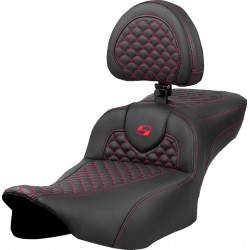Седалка roadsofa dragon red stitch с удължител за водача SADDLEMEN 823-07-209B4 Седалка roadsofa dragon red stitch с удължител за водача SADDLEMEN 823-07-209B4