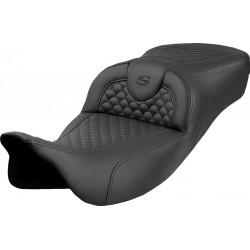 Седалка Roadsofa extended reach - Dragon Scale Stitch - черен шев - без облегалка SADDLEMEN 808-07B-20900