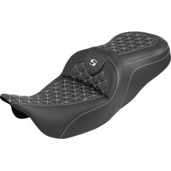 Седалка RoadSofa Tri Gripper - стандартен обхват - бял шев - без облегалка SADDLEMEN 808-07B-21006