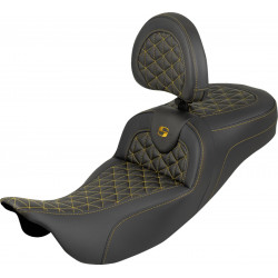 Седалка RoadSofa Tri Gripper - стандартен обхват - златен шев - без облегалка SADDLEMEN 808-07B-211B7