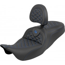 Седалка RoadSofa Tri Gripper - стандартен обхват - син шев - без облегалка SADDLEMEN 808-07B-210B1 Седалка RoadSofa Tri Gripper - стандартен обхват - син шев - без облегалка SADDLEMEN 808-07B-210B1