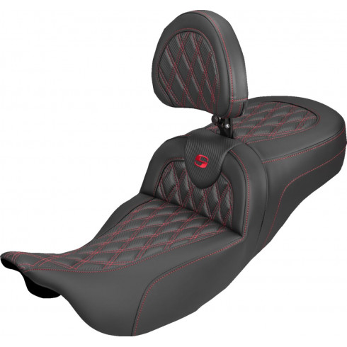 Седалка ROADSOFA CF LS ER DB с червени шевове SADDLEMEN 808-07B-207B4 Седалка ROADSOFA CF LS ER DB с червени шевове SADDLEMEN 808-07B-207B4