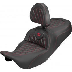 Седалка ROADSOFA CF LS SR DB с червени шевове SADDLEMEN 808-07B-206B4 Седалка ROADSOFA CF LS SR DB с червени шевове SADDLEMEN 808-07B-206B4