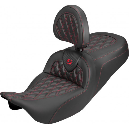 Седалка ROADSOFA CF LS SR DB с червени шевове SADDLEMEN 808-07B-206B4 Седалка ROADSOFA CF LS SR DB с червени шевове SADDLEMEN 808-07B-206B4