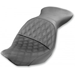 Седалка за двама EXPLORER LS предна и задна винил и гел черна SADDLEMEN 800-23-029LS