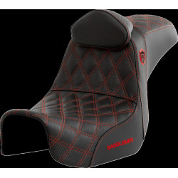 Седалка Pro Series SDC Performance - с облегалка - червен шев SADDLEMEN SC80604REDRT