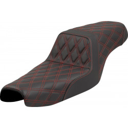 Стъпаловидна седалка - lattice stitch - червен шев - XL SADDLEMEN 807-11-17504