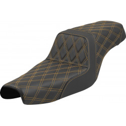 Стъпаловидна седалка - lattice stitch - златен шев - XL SADDLEMEN 807-11-17507 Стъпаловидна седалка - lattice stitch - златен шев - XL SADDLEMEN 807-11-17507