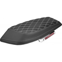 Капаци за капаци на куфари - Lattice - Carbon Fiber - White Stitch- FLH/FLT '23-'25 SADDLEMEN L870-23-20706