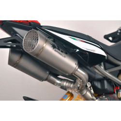 Grid-O slip-on double muffler titanium ECE SPARK EXHAUST GDU1808TOM