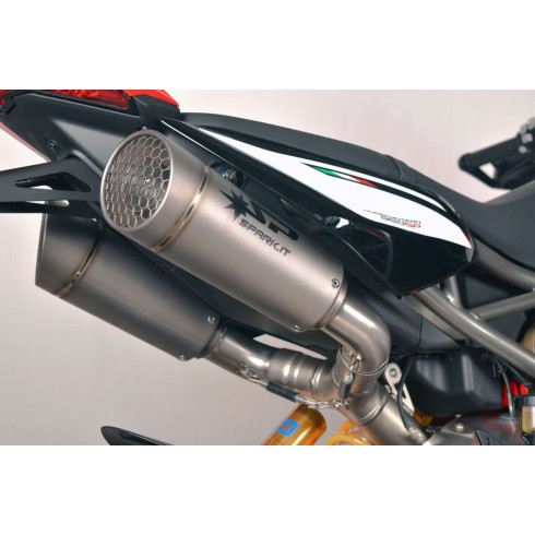 Grid-O slip-on double muffler titanium ECE SPARK EXHAUST GDU1808TOM Grid-O slip-on double muffler titanium ECE SPARK EXHAUST GDU1808TOM