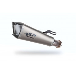 Konix EVO заглушител titanium с карбонов край, SS тръба за страничен монтаж, ECE SPARK EXHAUST GKT0113TOM